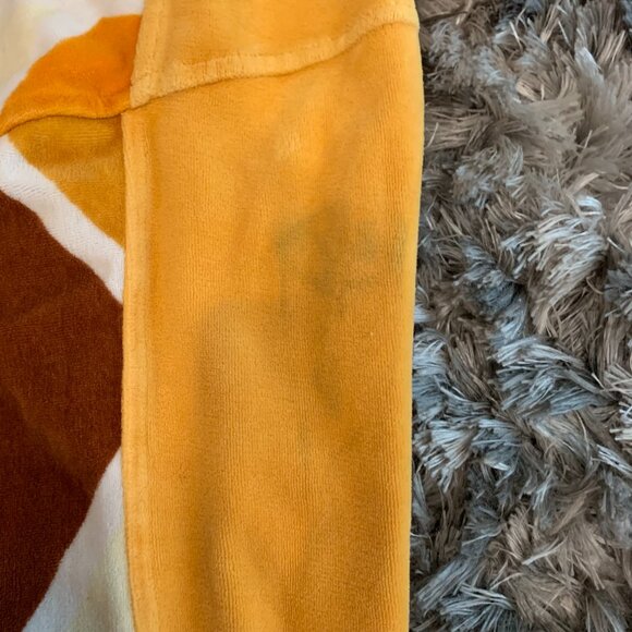 Vintage POPOLO Orange, Brown and White checkered Zip up sweater. Size XL - Picture 5 of 9